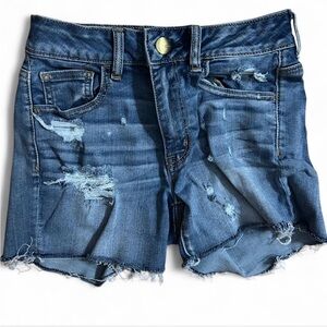 American Eagle Outfitters Ripped Blue Jean Shorts